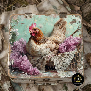 Papel De Seda Frango Rústico Lilases Renda Decoupage