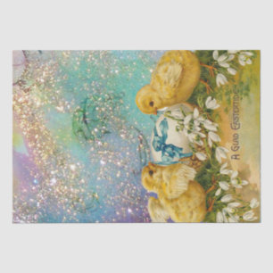 PAPEL DE SEDA FRANGOS, NEVES E OVOS MAIS LEVES COM ARCO AZUL