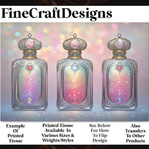 Papel De Seda Frascos de Perfume com Glitter Stardust AF5 Decoup