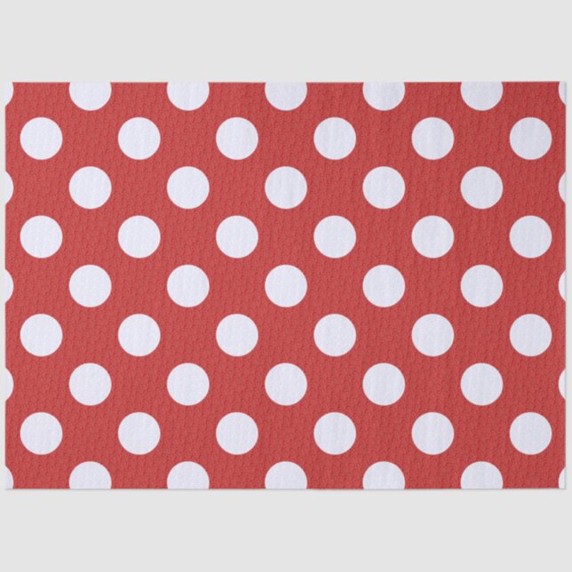 Papel De Seda Fraturas brancas Bolinhas Fraturas vermelhas Fundo (Frente )