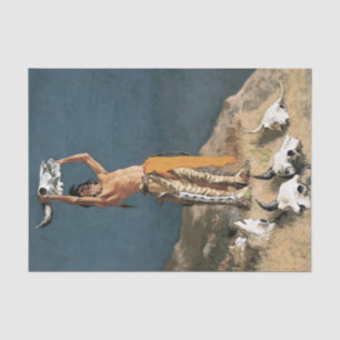 Papel De Seda Frederic Remington Western Art "Conjurando o Buff