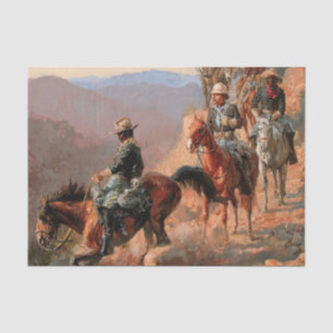Papel De Seda Frederick Remington “Com a 10ª Cavalaria”