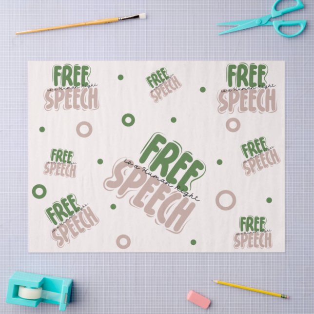 Papel De Seda Free Speech Is a Human Right (Arte )