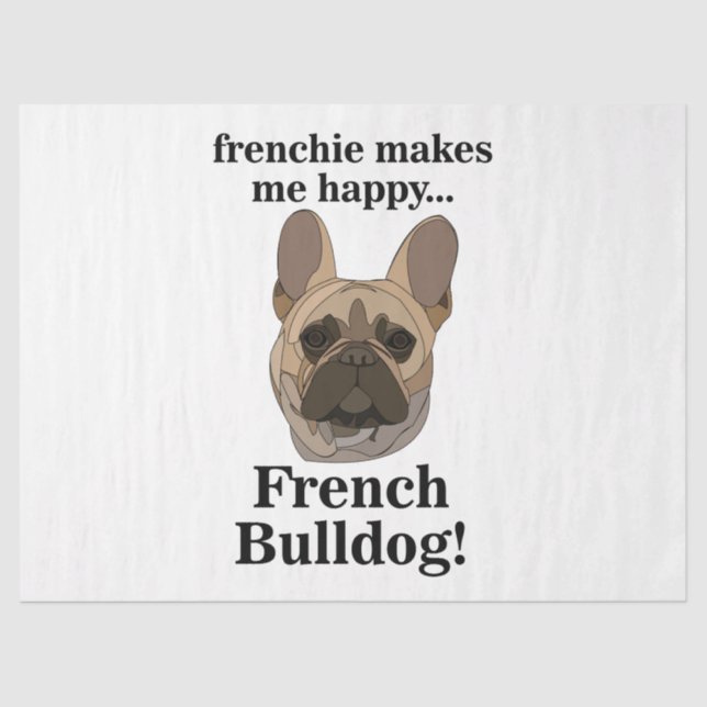 Papel De Seda French Bulldog Face Dog Lover (Frente )