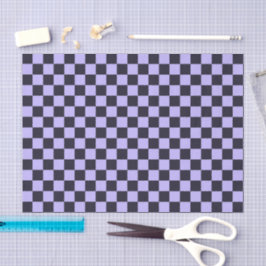 Papel De Seda French lilac checkerboard pattern