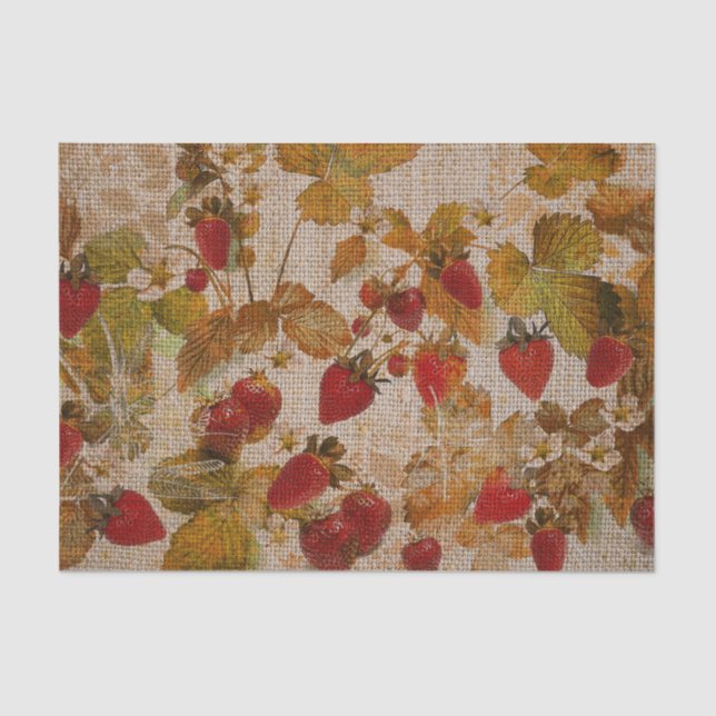 Papel De Seda French Strawberries Cretonne (Frente )