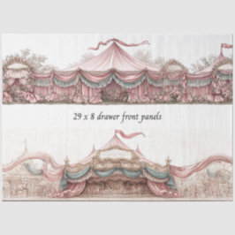 Papel De Seda Frentes de Gaveta Decoupage Rococó Tendas de Circo