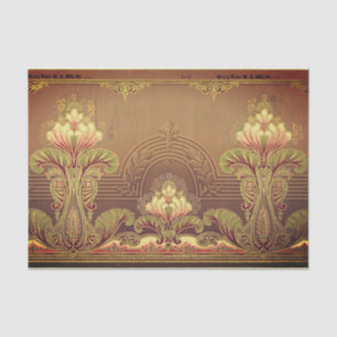 Papel De Seda Friso floral elegante do Victorian