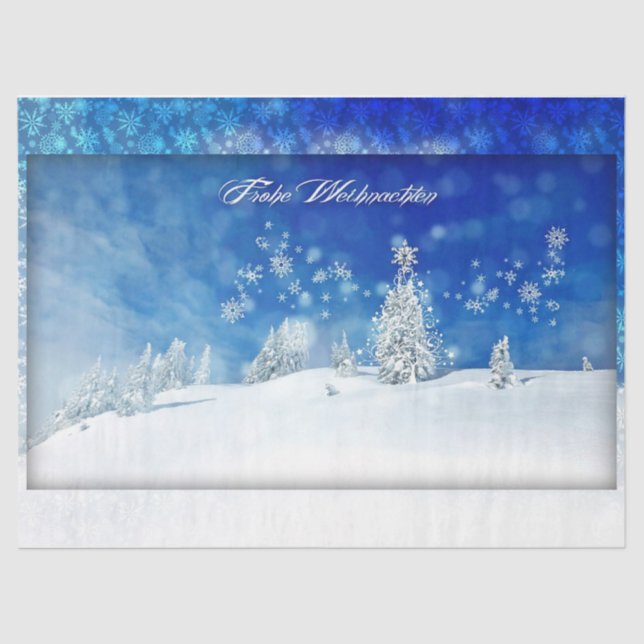 Papel De Seda Frohe Weihnachten (Frente )