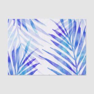Papel De Seda Frondas violetas azuis da palma