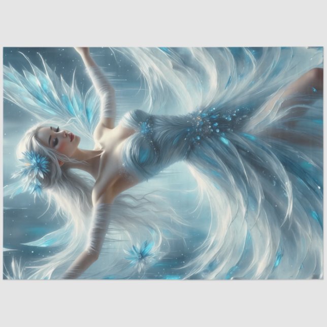 Papel De Seda Frostfall Enchantress Ice Ballet Winter Fairy  (Frente )