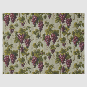 Papel De Seda fruta de 1900 Uvas Vintage