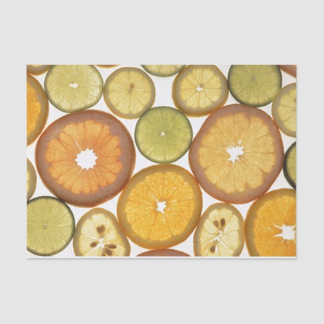 Papel De Seda Frutas limão de limão laranja de citrinos (Frente )