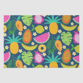Papel De Seda Frutas tropicais de abacaxi banana melancia 