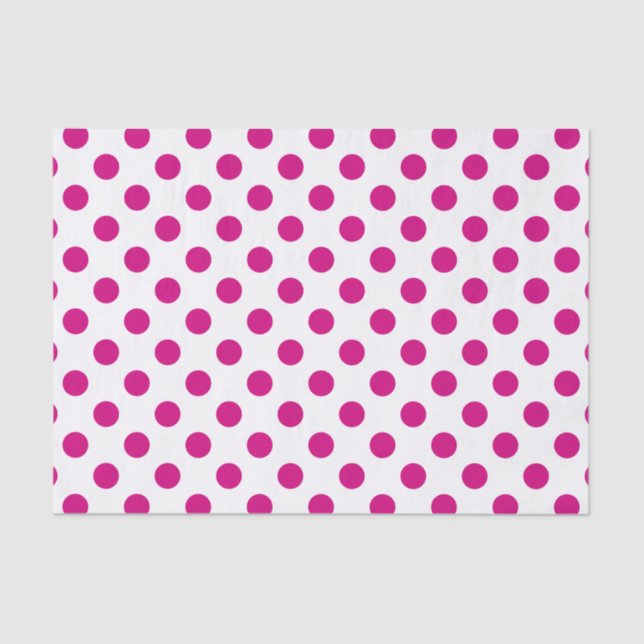 Papel De Seda Fuchsia bolinhas (Frente )