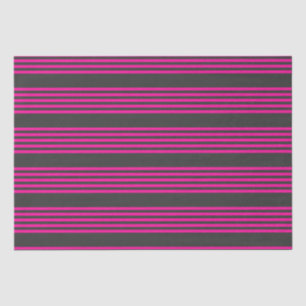 Papel De Seda Fuchsia e carvão de cinco faixas