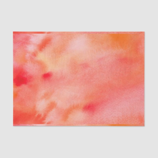 Papel De Seda Fundo abstrato da aguarela - laranja (Frente )