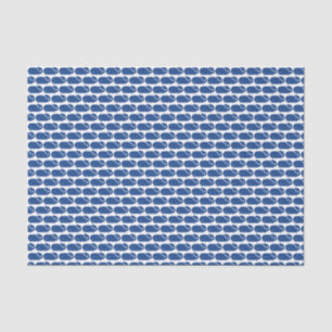 Papel De Seda Fundo Branco Azul-Pré-Penteado