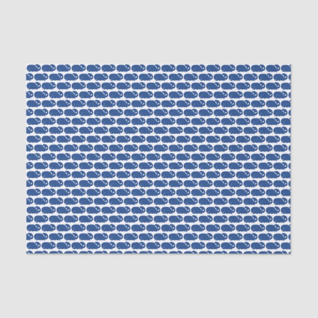 Papel De Seda Fundo Branco Azul-Pré-Penteado (Frente )