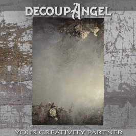 Papel De Seda Fundo Chic Gótico com Dissociação de Rosas Brancas