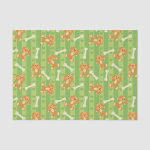 Papel De Seda fundo com cães e ossos