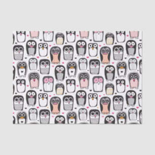 Papel De Seda fundo da ilustração do pássaro do pinguim