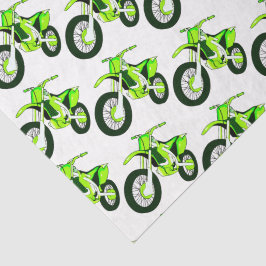 Papel De Seda Fundo de Cor Personalizada de Moto de Trilha Verde