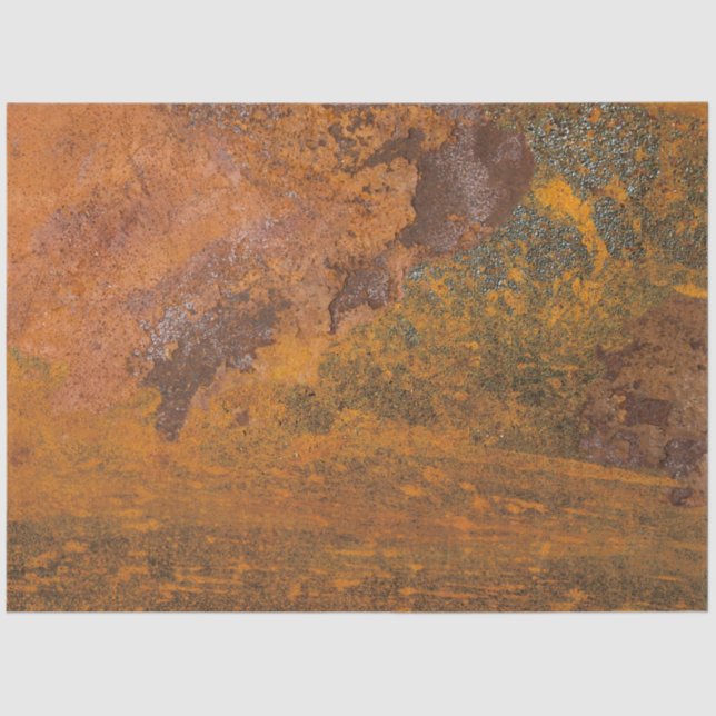 Papel De Seda Fundo de Decoupage de Ferro Rujado Metálico (Frente )