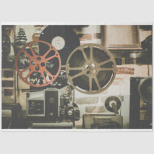 Papel De Seda Fundo de Decoupage do Vintage Movie Reel 20x30