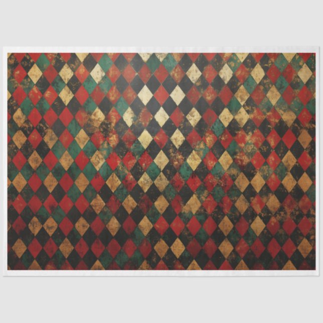 Papel De Seda Fundo de Harliquin de Natal (Frente )