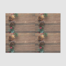 Papel De Seda fundo de madeira com pinhas       