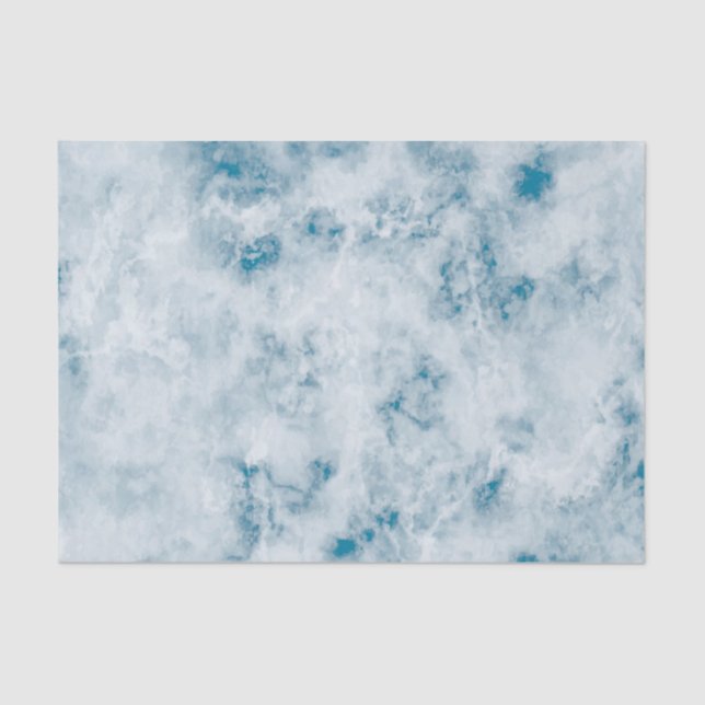 Papel De Seda Fundo de Textura Azul Marble (Frente )