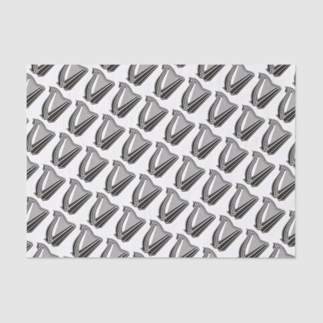 Papel De Seda Fundo do Ícone Harp (Frente )