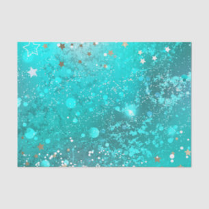 Papel De Seda Fundo do Mint Turquoise Foil