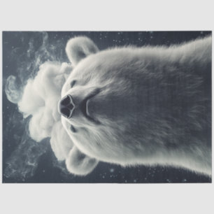 Papel De Seda Fundo Escuro de Fumaça de Nuvem do Urso Polar para