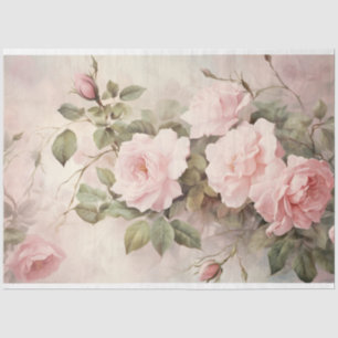Papel De Seda Fundo Floral Rosa Delicado Suave