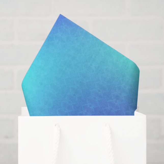 Papel De Seda Fundo gradiente com tons suaves de azul (Sacola de presentes)