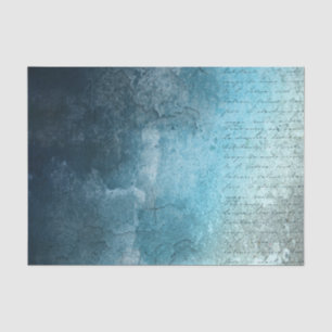 Papel De Seda Fundo Grunge Estilo Azul com Roteiro