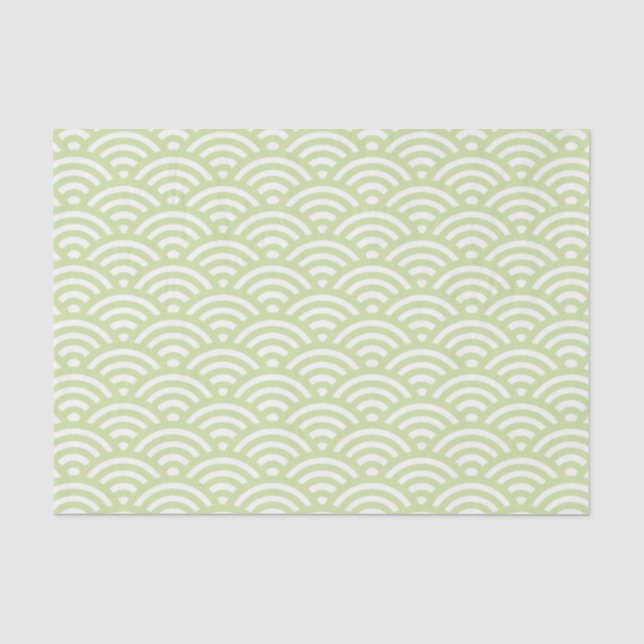 Papel De Seda Fundo oriental da onda (Frente )