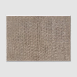 Papel De Seda Fundo Rustic Burlap-Look Brown Impresso