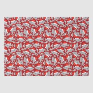 Papel De Seda Fundo Vermelho de Natal dos papais noeis