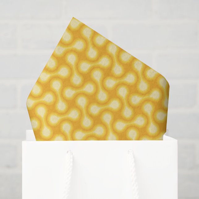 Papel De Seda Funky 1970s Círculo Gráfico Metaball Barbell Yello (Sacola de presentes)