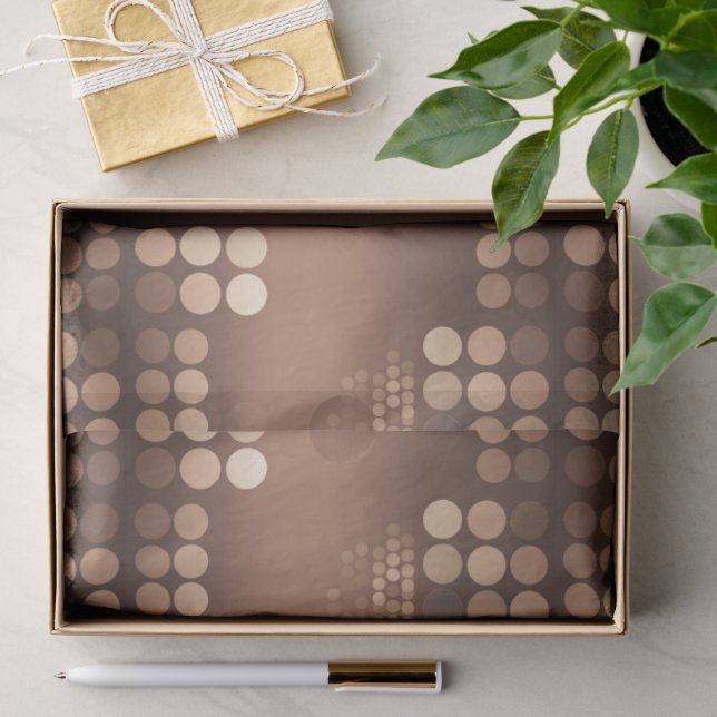 Papel De Seda Funky Mocha Latte Bokeh Pontos (Presente)