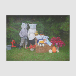 Papel De Seda Funny Autumn Family Country Russe Fazenda