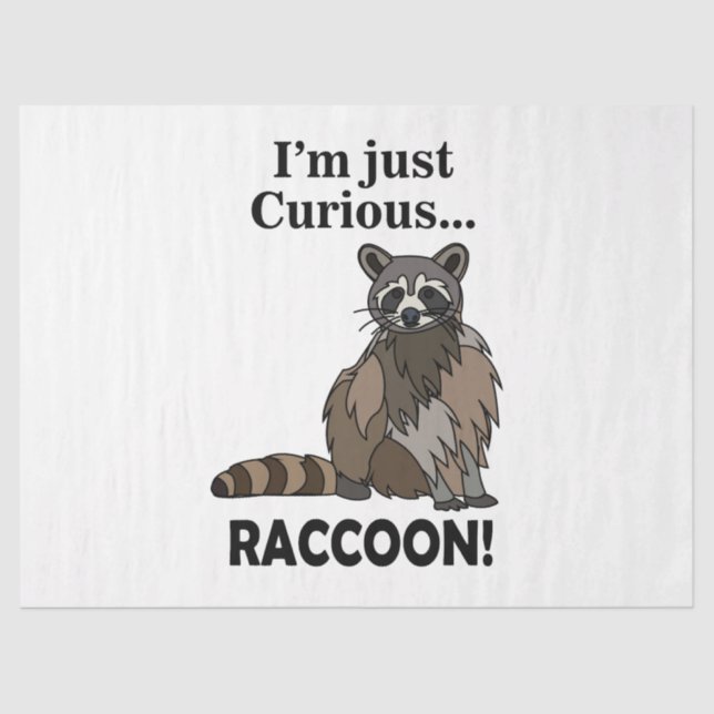 Papel De Seda Funny Curious Raccoon (Frente )