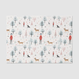 Papel De Seda Fúria Cachorro Cachorro e Natal Brilhante