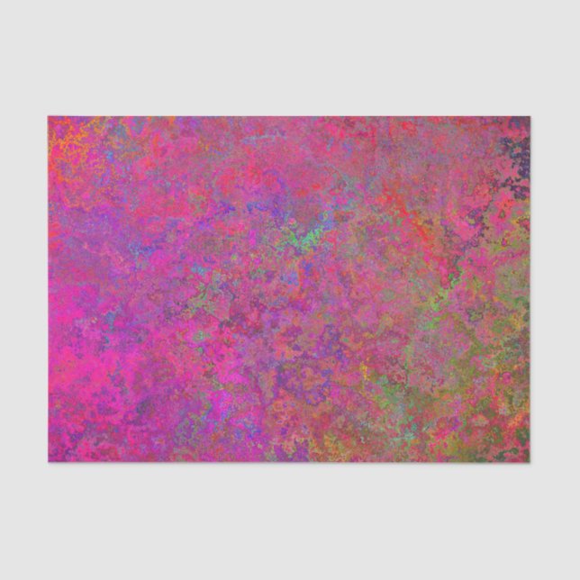 Papel De Seda Fuschia e textura de turquesa (Frente )