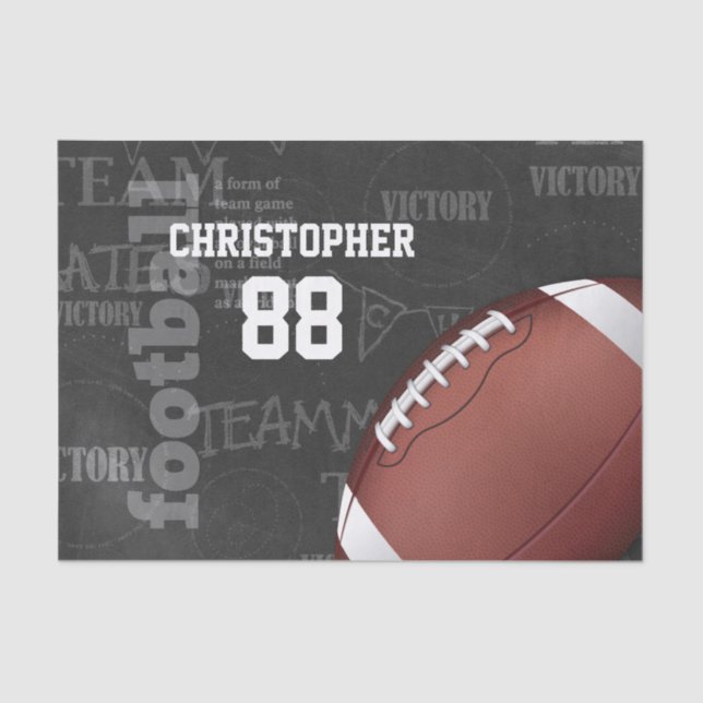 Papel De Seda Futebol americano personalizado (Frente )