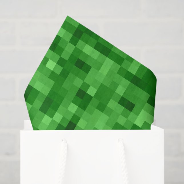 Papel De Seda Futebol de campo de turfe digital verde (Sacola de presentes)