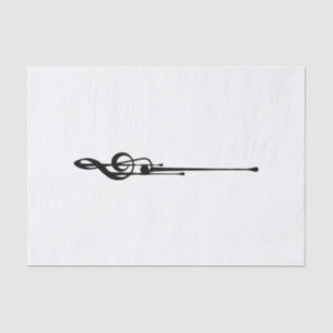 Papel De Seda G-Clef preto quente BRANCO de MELTPOINT